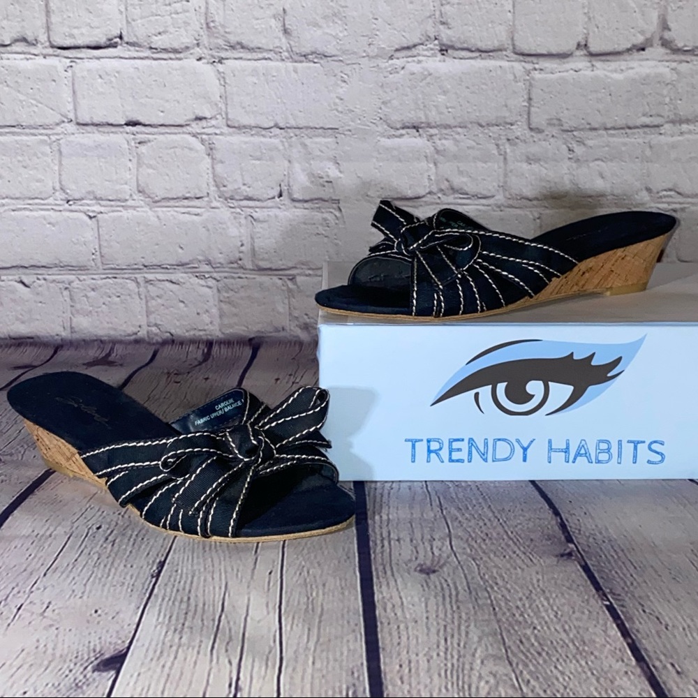 Women’s Solanz Denim Sandals With Cork Wedge
